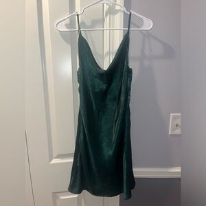 Green mini dress